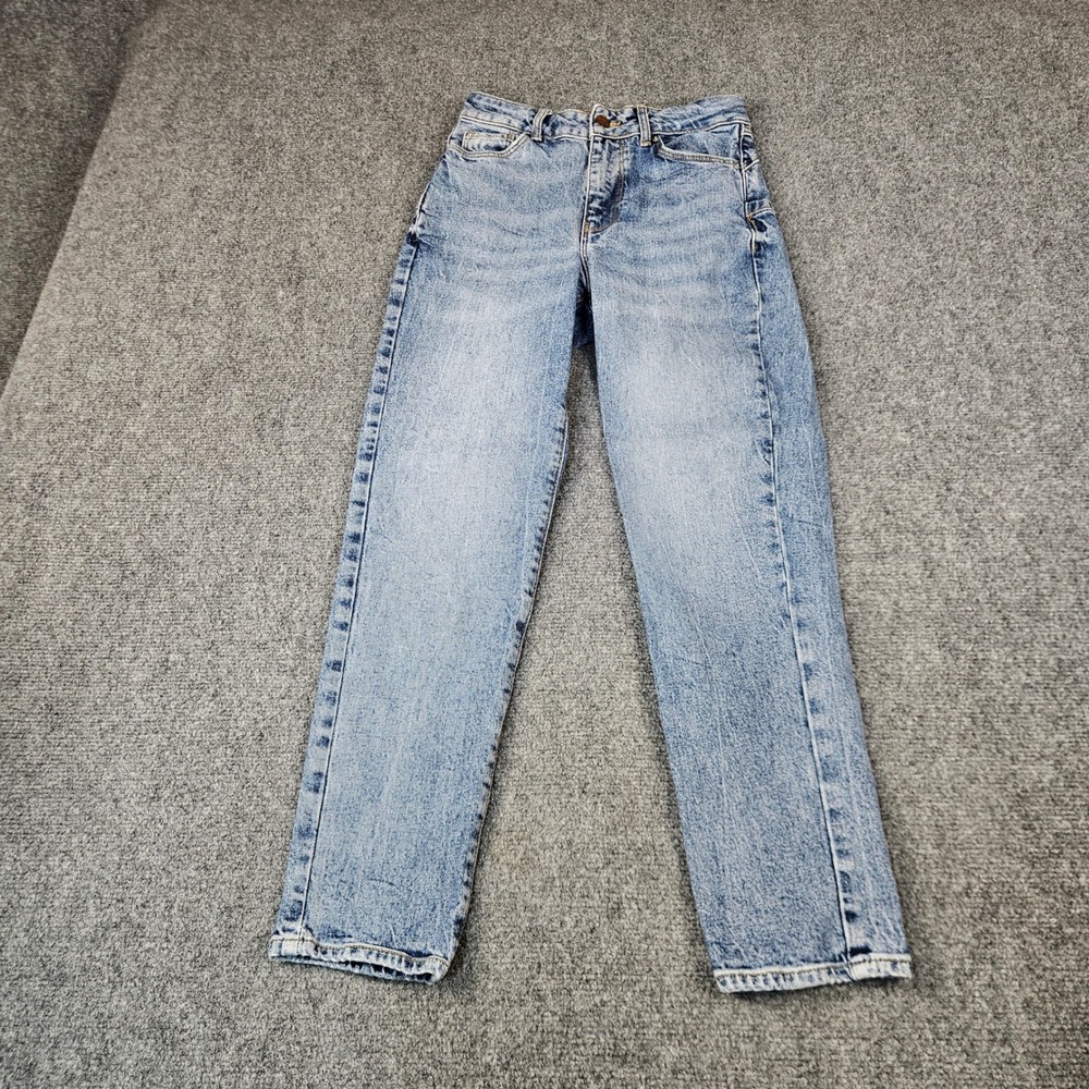 New Look Petite Lift & Shape Mom Jeans Light Wash Blue Denim USA 2 UK 6 EU 34